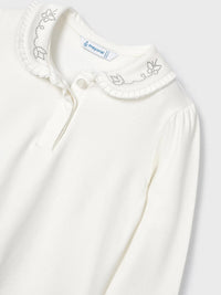 Polo m/comp. Básico Crú-prata (Cinza Claro)  para Menina - Mayoral
