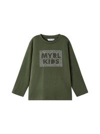 Camiseta básica Oregano (Verde Tropa)  para Menino - Mayoral