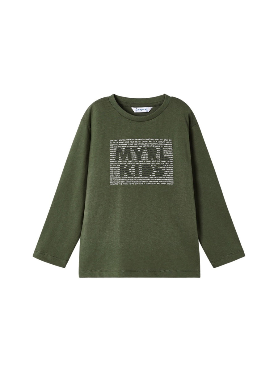 Camiseta básica Oregano (Verde Tropa)  para Menino - Mayoral