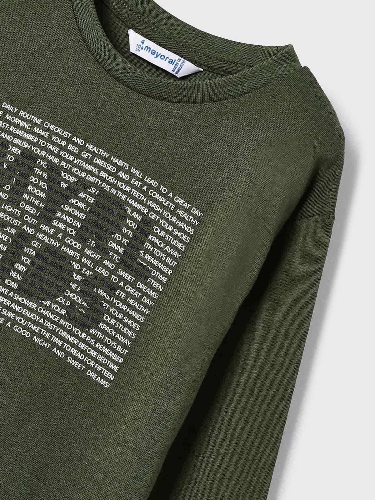 Camiseta básica Oregano (Verde Tropa)  para Menino - Mayoral