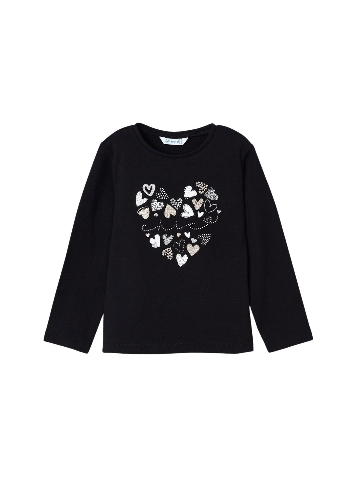 Camiseta básica Preto (Preto)  para Menina - Mayoral