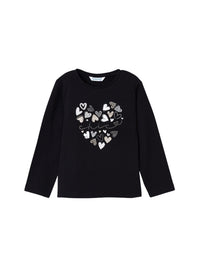 Camiseta básica Preto (Preto)  para Menina - Mayoral