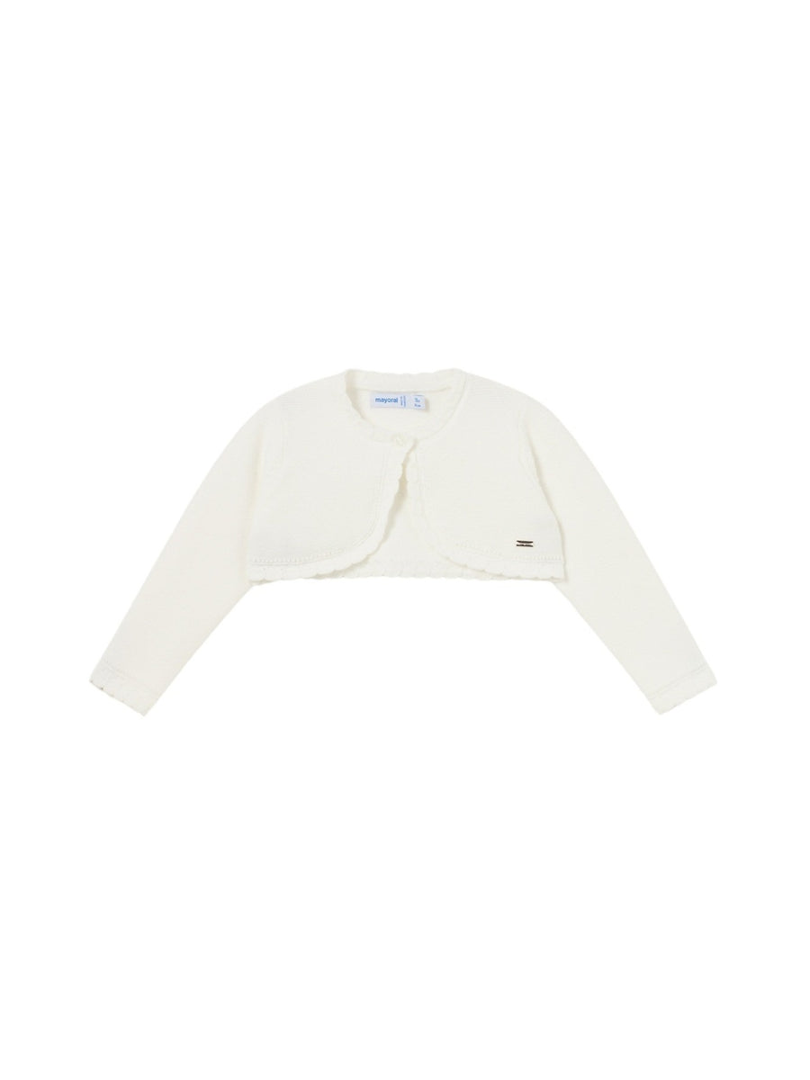 Casaco tricot básico Crú (Creme / Pérola)  para Bebé Menina - Mayoral