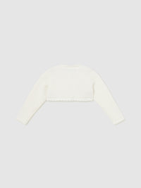 Casaco tricot básico Crú (Creme / Pérola)  para Bebé Menina - Mayoral