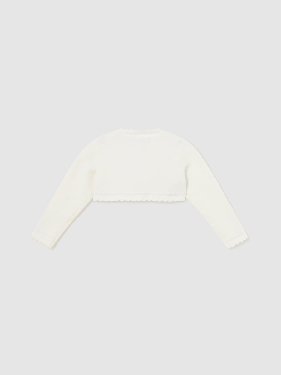 Casaco tricot básico Crú (Creme / Pérola)  para Bebé Menina - Mayoral