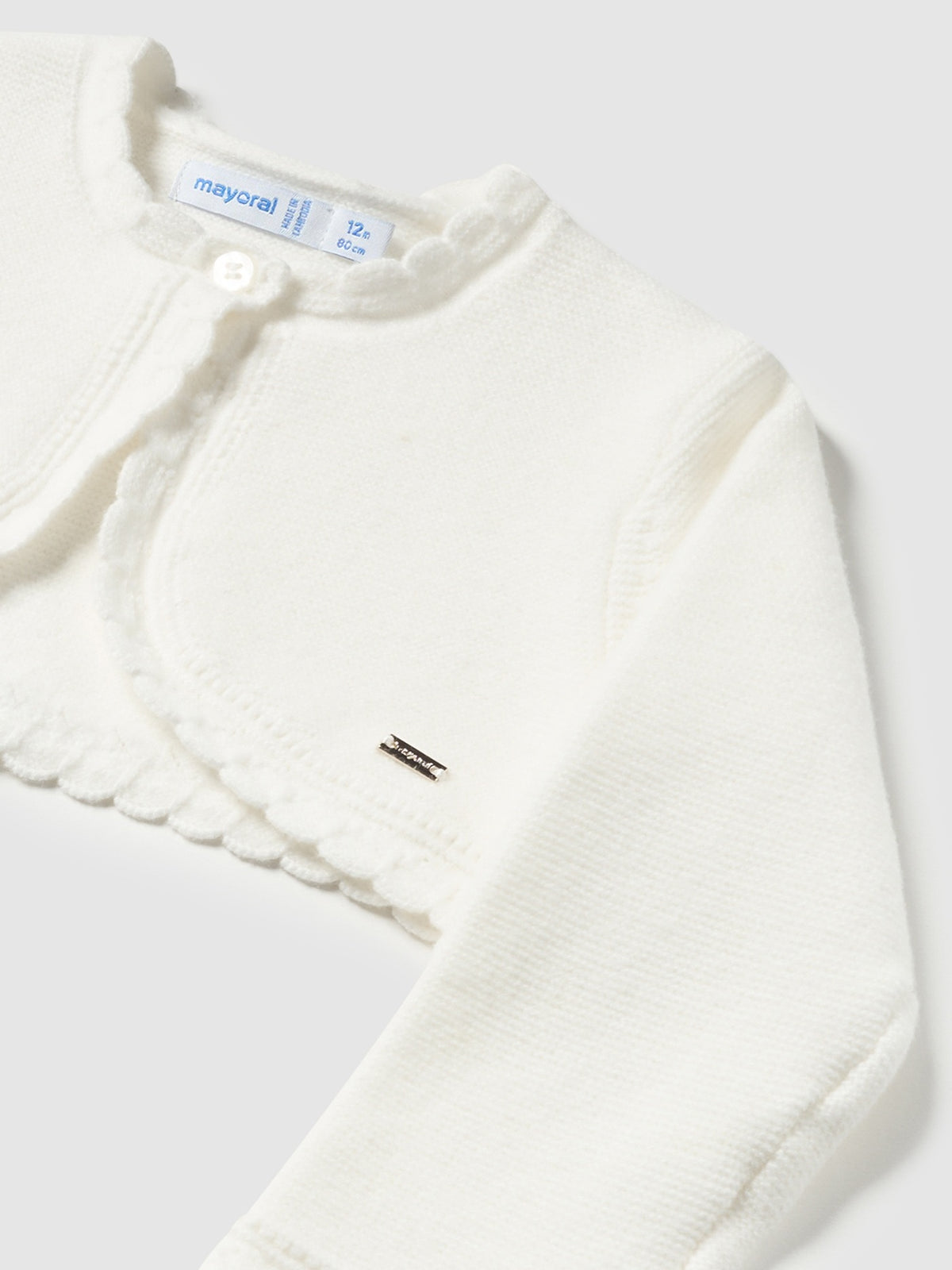 Casaco tricot básico Crú (Creme / Pérola)  para Bebé Menina - Mayoral