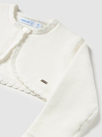 Casaco tricot básico Crú (Creme / Pérola)  para Bebé Menina - Mayoral