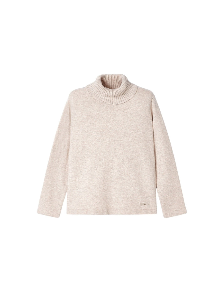 Camisola tricot básica Avelã v (Bege)  para Menina - Mayoral
