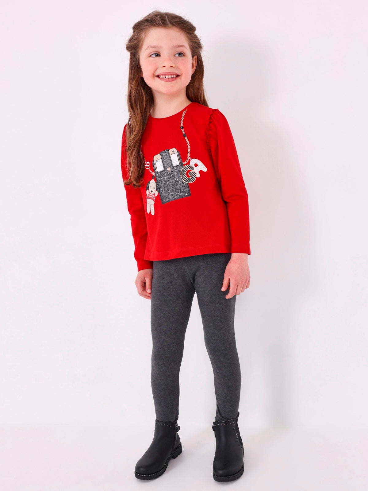 Leggings elastan básicas Chumbo vig (Cinza Escuro)  para Menina - Mayoral