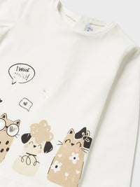 Camisola Crú (Creme / Pérola)  para Bebé Menina - Mayoral