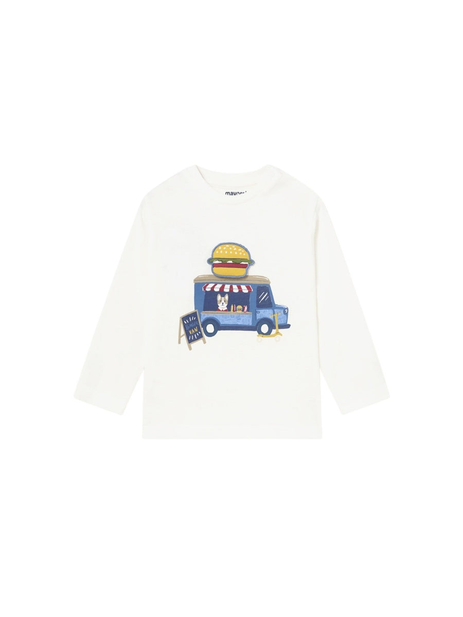 Camisola play "foostruck" Nata (Creme / Pérola)  para Bebé Menino - Mayoral