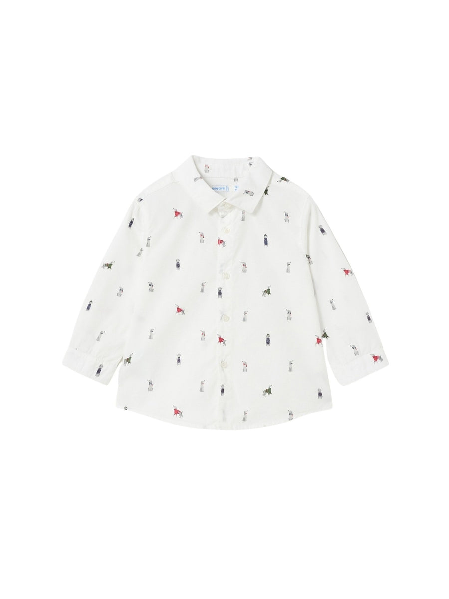 Camisa m/comp. estampada Branco (Branco)  para Bebé Menino - Mayoral