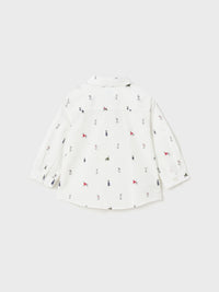 Camisa m/comp. estampada Branco (Branco)  para Bebé Menino - Mayoral