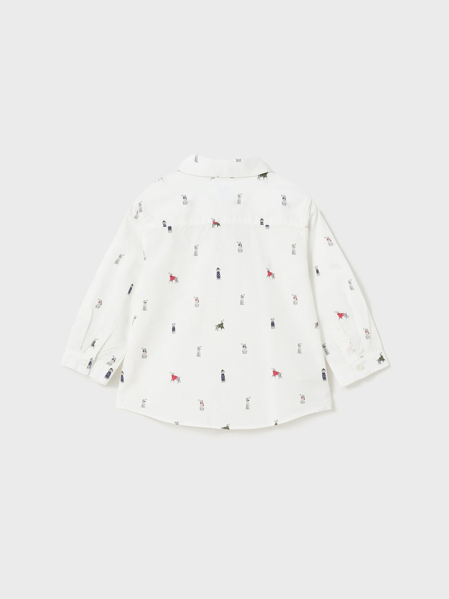 Camisa m/comp. estampada Branco (Branco)  para Bebé Menino - Mayoral