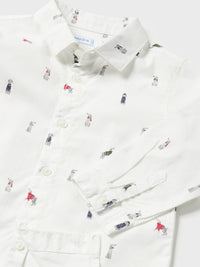 Camisa m/comp. estampada Branco (Branco)  para Bebé Menino - Mayoral