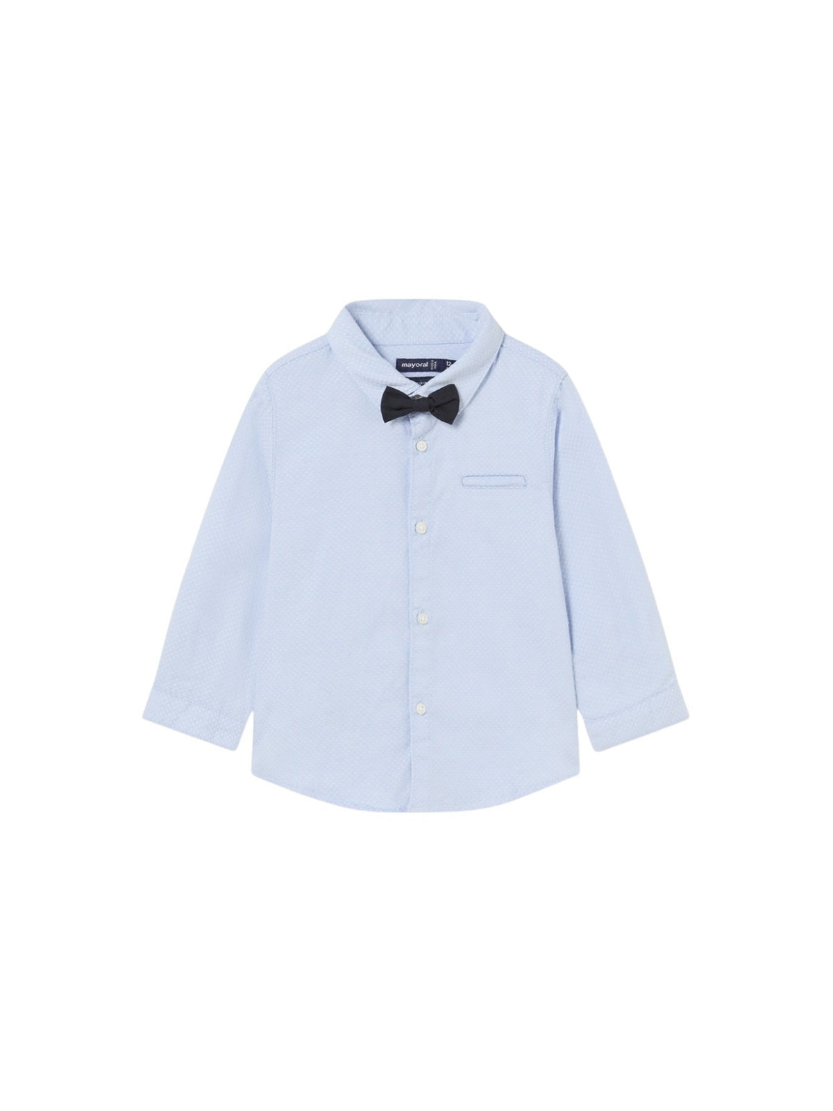 Camisa m/comp. laço Celeste (Celeste)  para Bebé Menino - Mayoral