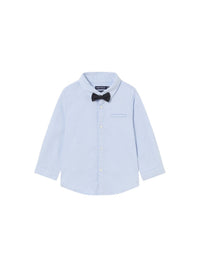 Camisa m/comp. laço Celeste (Celeste)  para Bebé Menino - Mayoral
