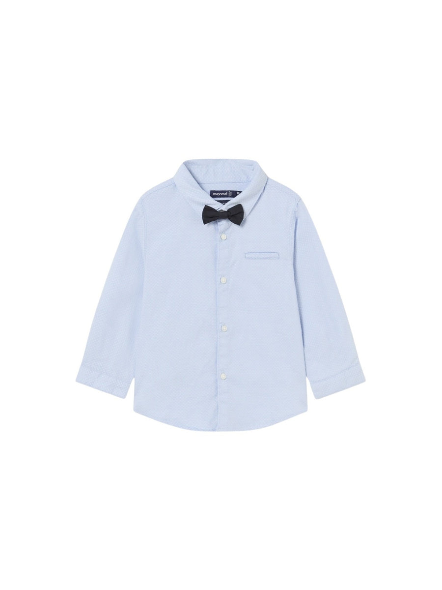 Camisa m/comp. laço Celeste (Celeste)  para Bebé Menino - Mayoral