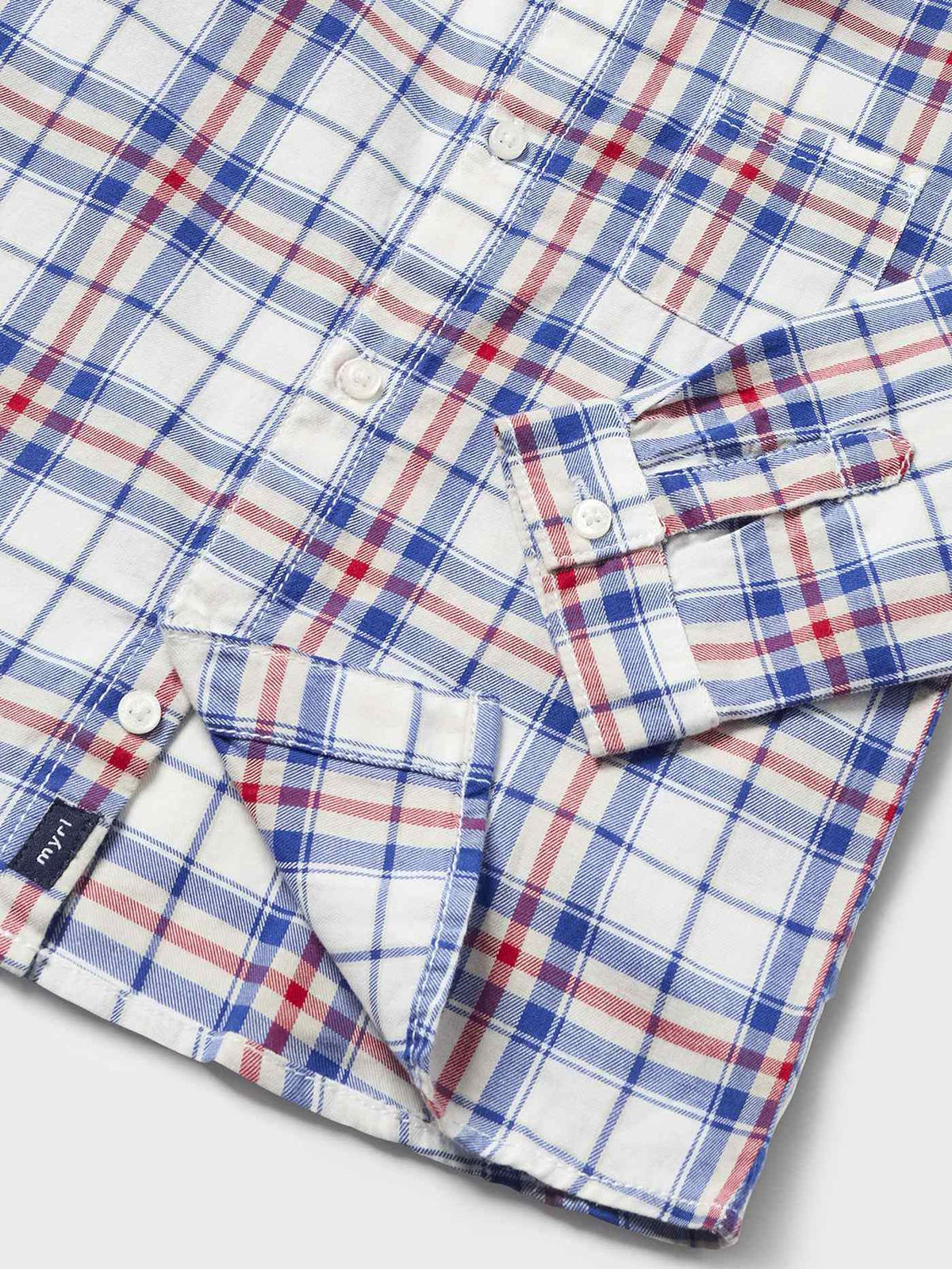 Camisa m/comp.xadrez Vermelho (Vermelho)  para Bebé Menino - Mayoral