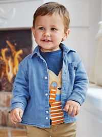 Camisa soft denim Base (Ganga)  para Bebé Menino - Mayoral
