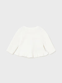Casaco tricot Crú (Creme / Pérola)  para Bebé Menina - Mayoral