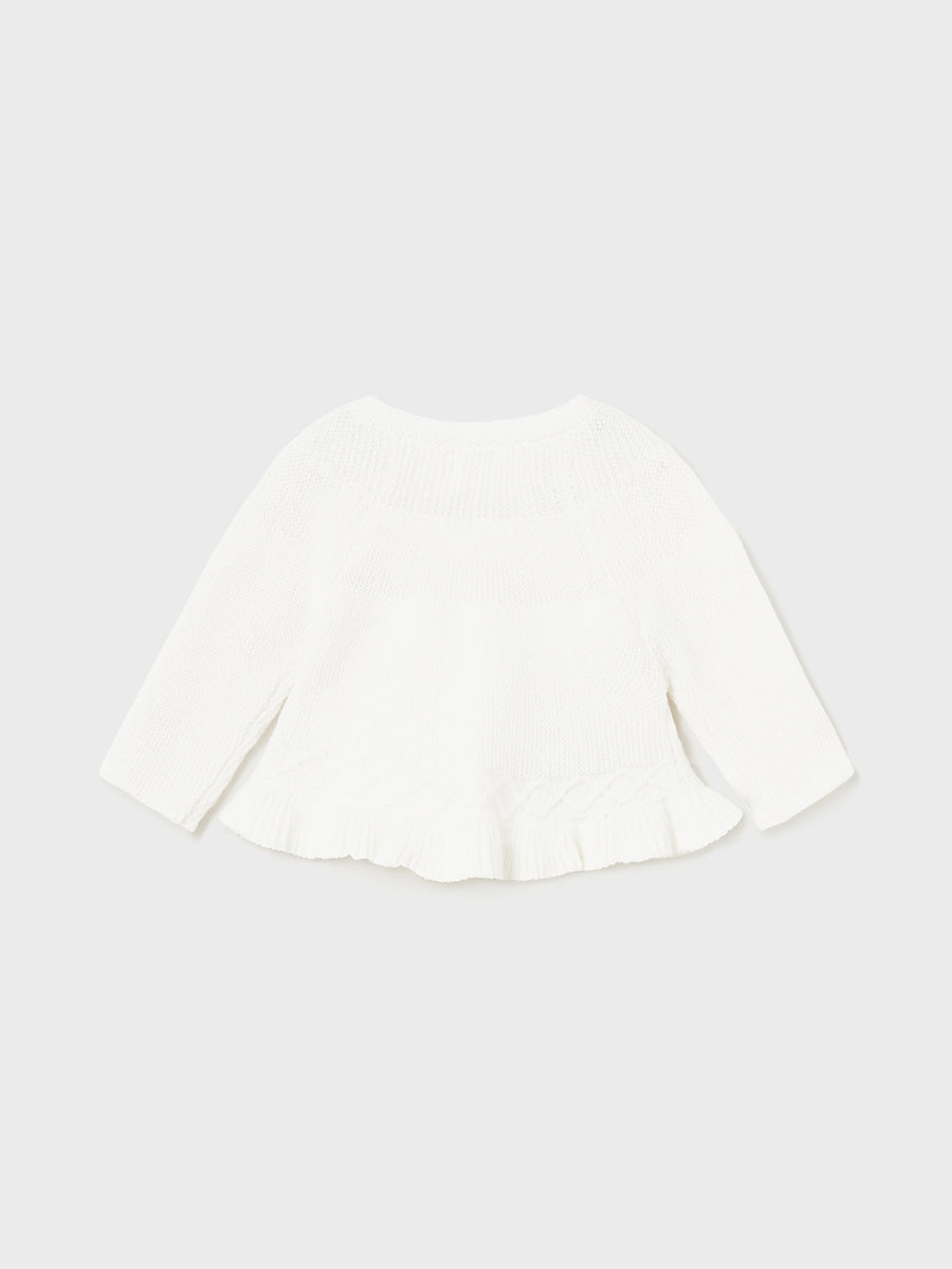 Casaco tricot Crú (Creme / Pérola)  para Bebé Menina - Mayoral