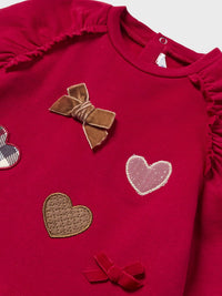 Sweat-shirt Vermelho (Vermelho)  para Bebé Menina - Mayoral