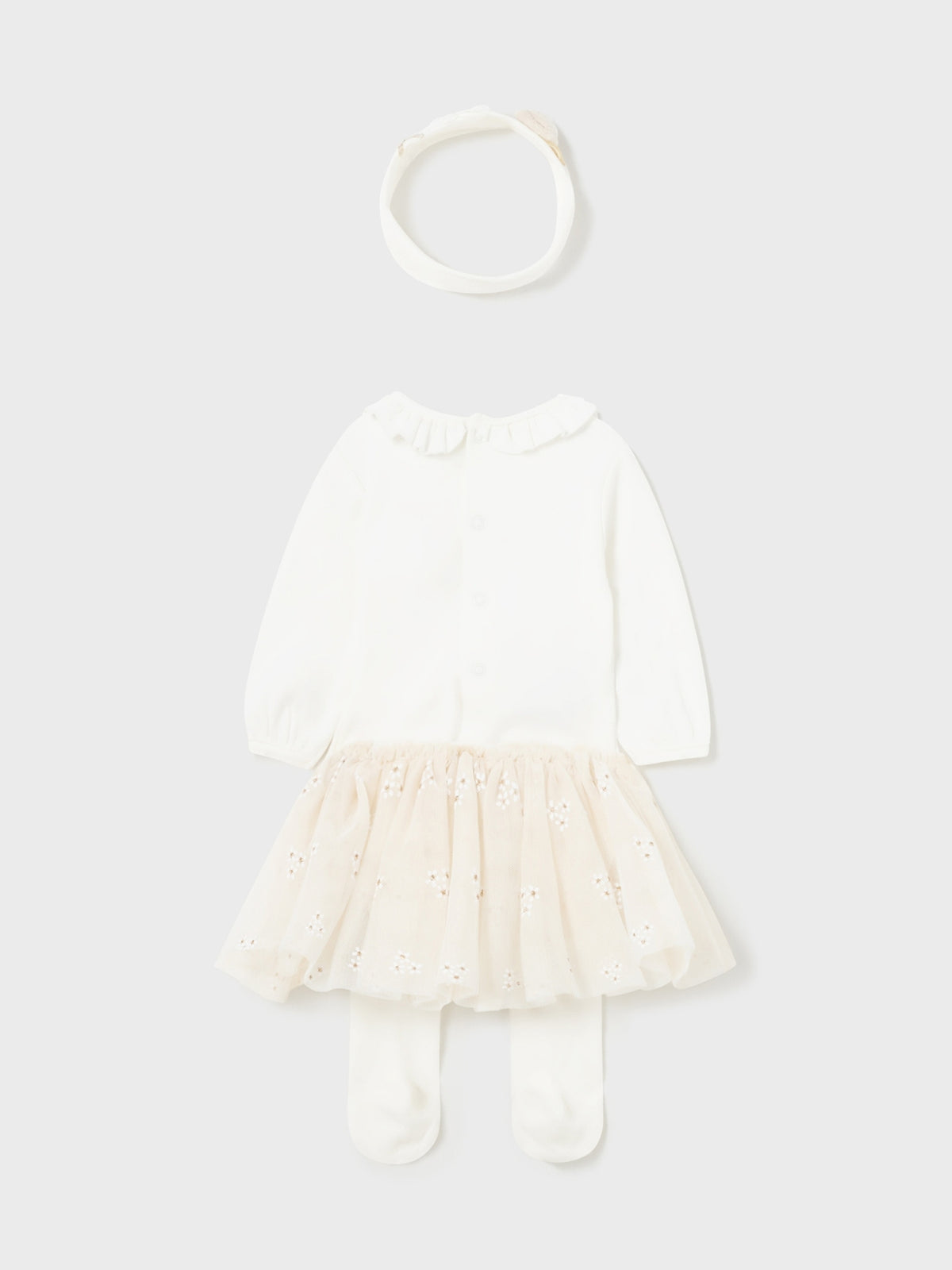 Conj. body tutu Champanhe (Creme / Pérola)  para Bebé Menina - Mayoral