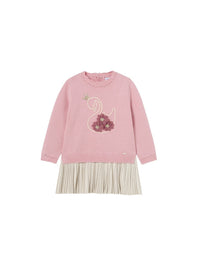 Vestido malha combinado Rosado (Rosa)  para Bebé Menina - Mayoral