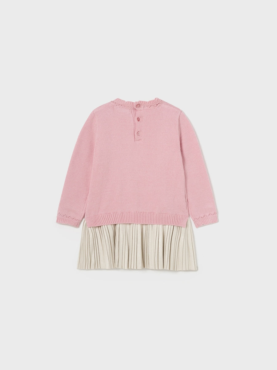 Vestido malha combinado Rosado (Rosa)  para Bebé Menina - Mayoral