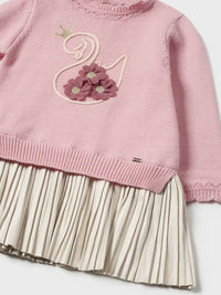 Vestido malha combinado Rosado (Rosa)  para Bebé Menina - Mayoral