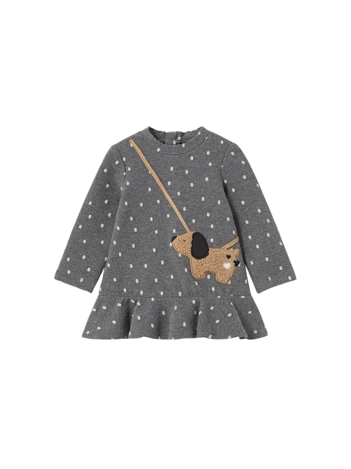 Vestido bordado bolsa Antracit v (Cinza)  para Bebé Menina - Mayoral