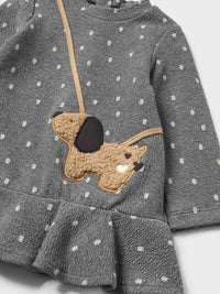 Vestido bordado bolsa Antracit v (Cinza)  para Bebé Menina - Mayoral