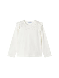 Camisola aplicações Crú (Creme / Pérola)  para Menina - Mayoral