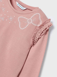 Camisola aplicações Nude (Rosa)  para Menina - Mayoral