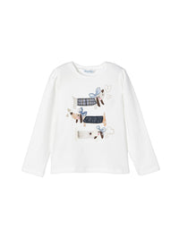 Camisola aplicações Crú-marinh (Marinho)  para Menina - Mayoral