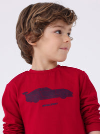 Camisola "raceway" Vermelho (Vermelho)  para Menino - Mayoral