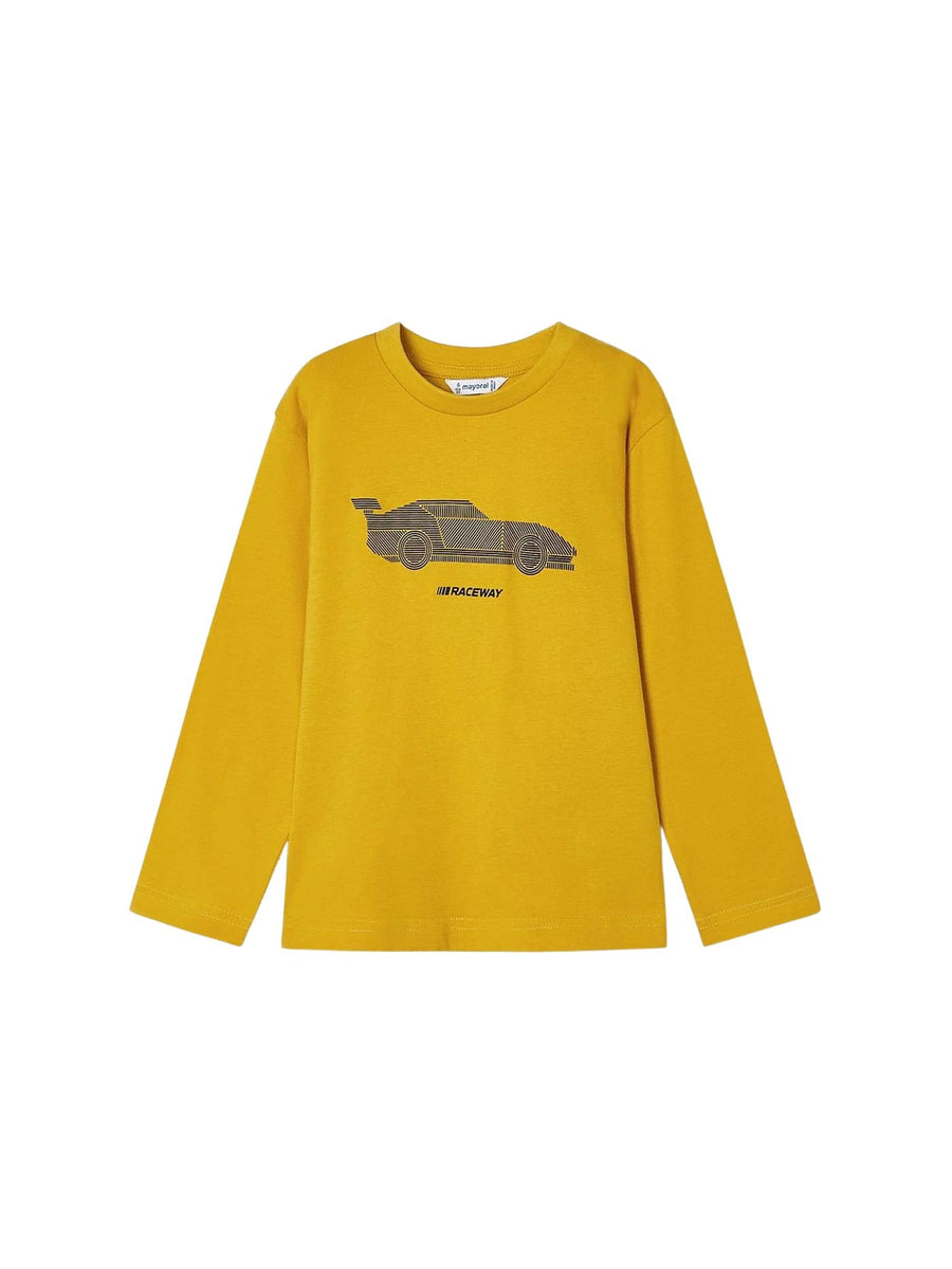 Camisola "raceway" Mostarda (Amarelo Ocre)  para Menino - Mayoral