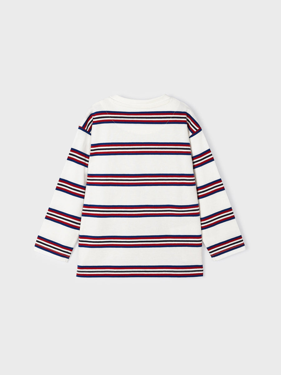 Camiseta riscas Nata (Creme / Pérola)  para Menino - Mayoral