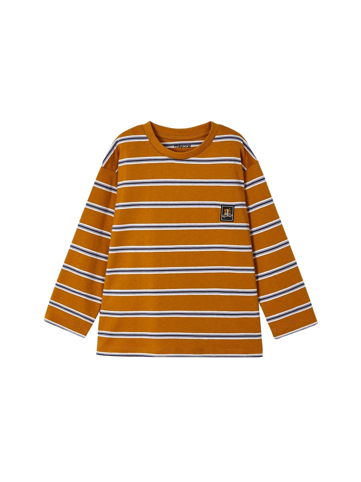 Camiseta riscas Ocre (Amarelo Ocre)  para Menino - Mayoral