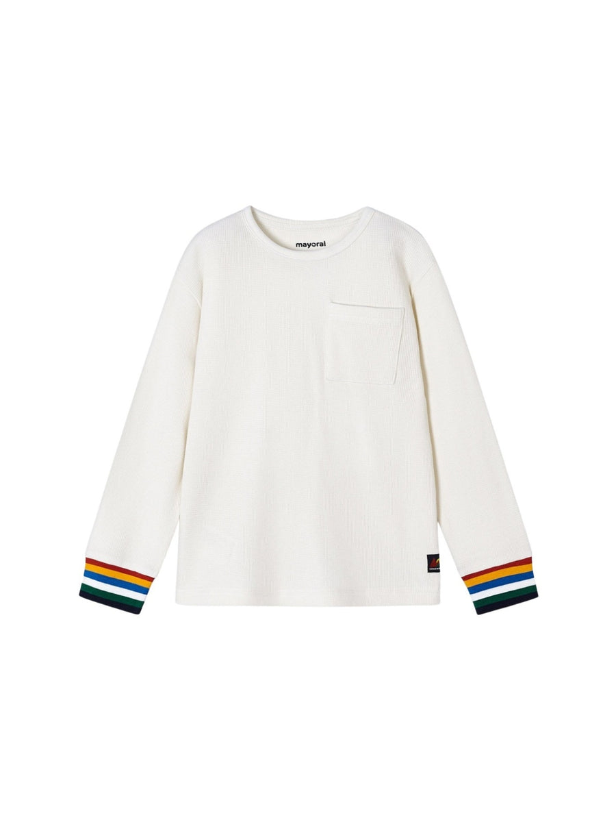 Camisola malha gofrada Glaciar (Creme / Pérola)  para Menino - Mayoral