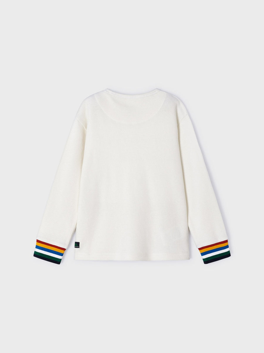 Camisola malha gofrada Glaciar (Creme / Pérola)  para Menino - Mayoral