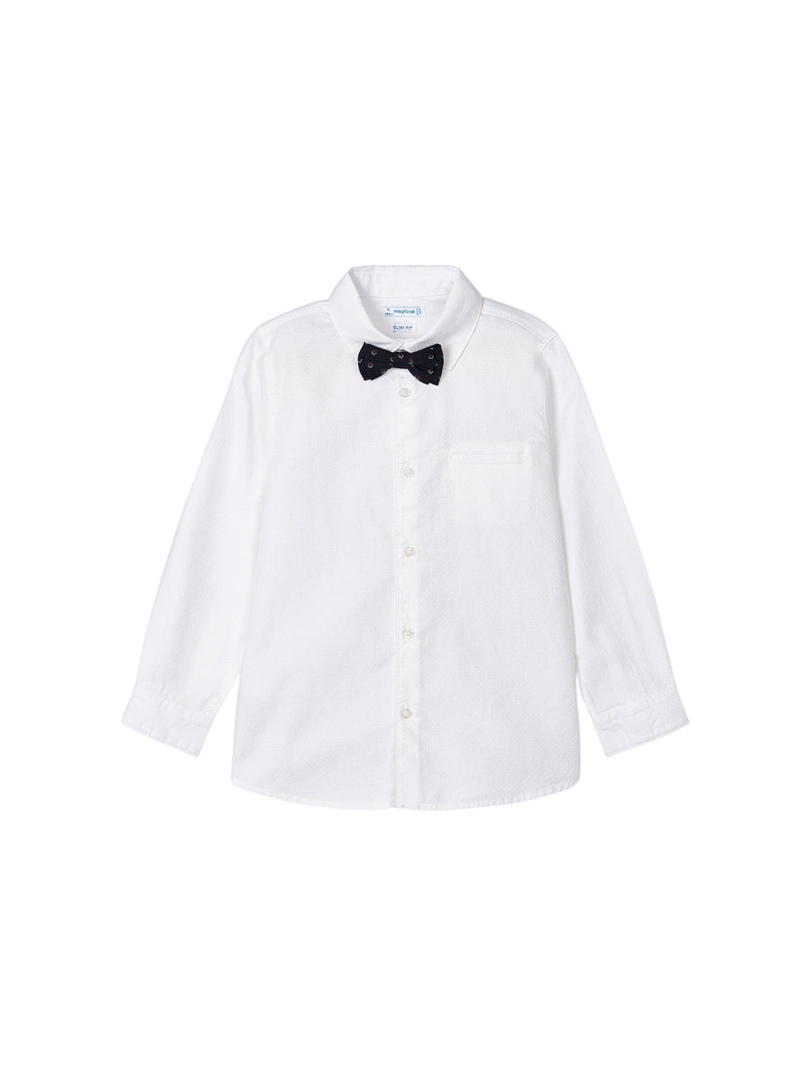 Camisa m/comp. clássica laço Branco (Branco)  para Menino - Mayoral