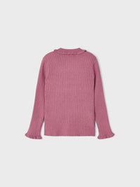 Polo m/comp. tricô Orquídea (Rosa Velho)  para Menina - Mayoral