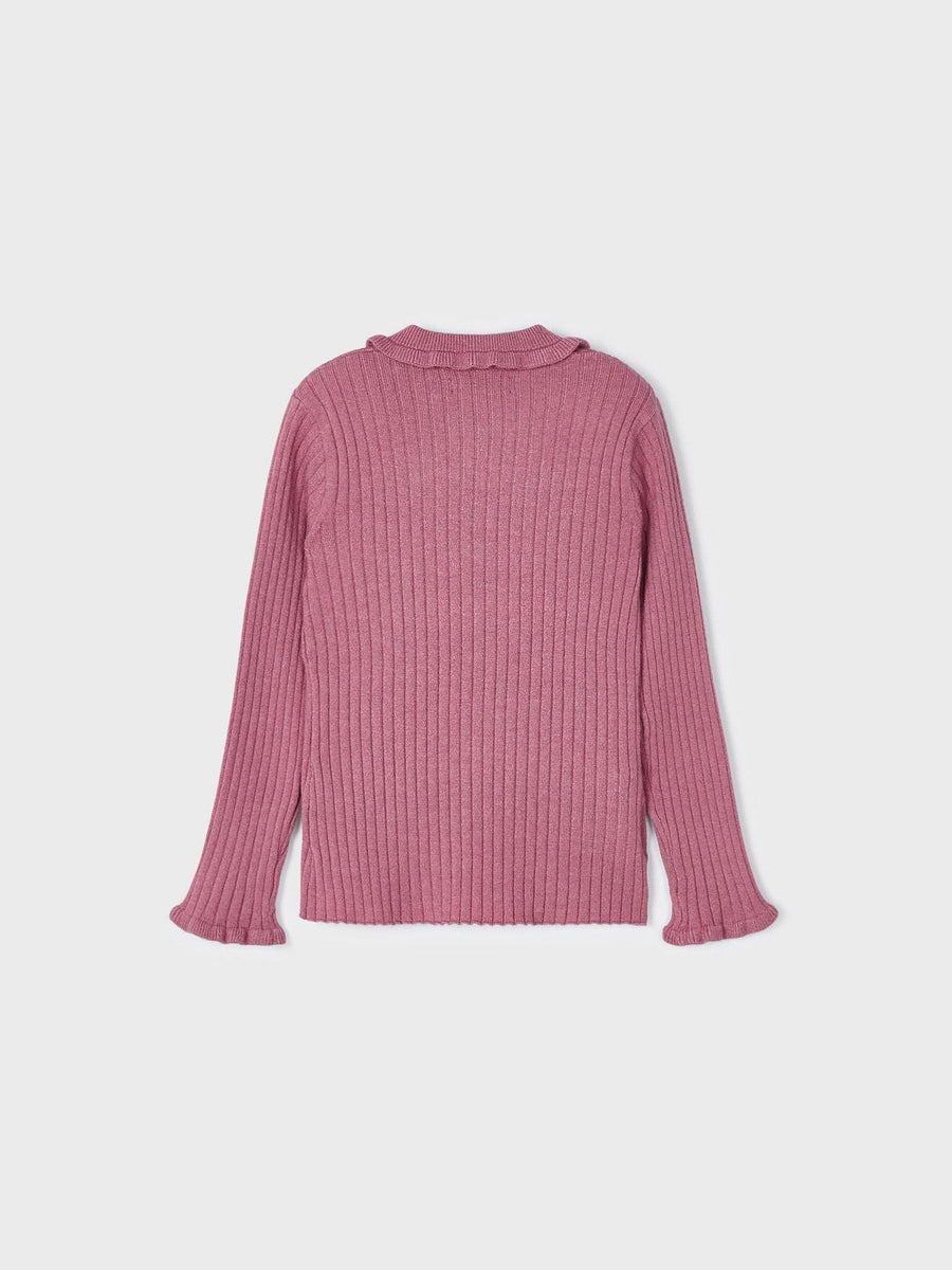 Polo m/comp. tricô Orquídea (Rosa Velho)  para Menina - Mayoral