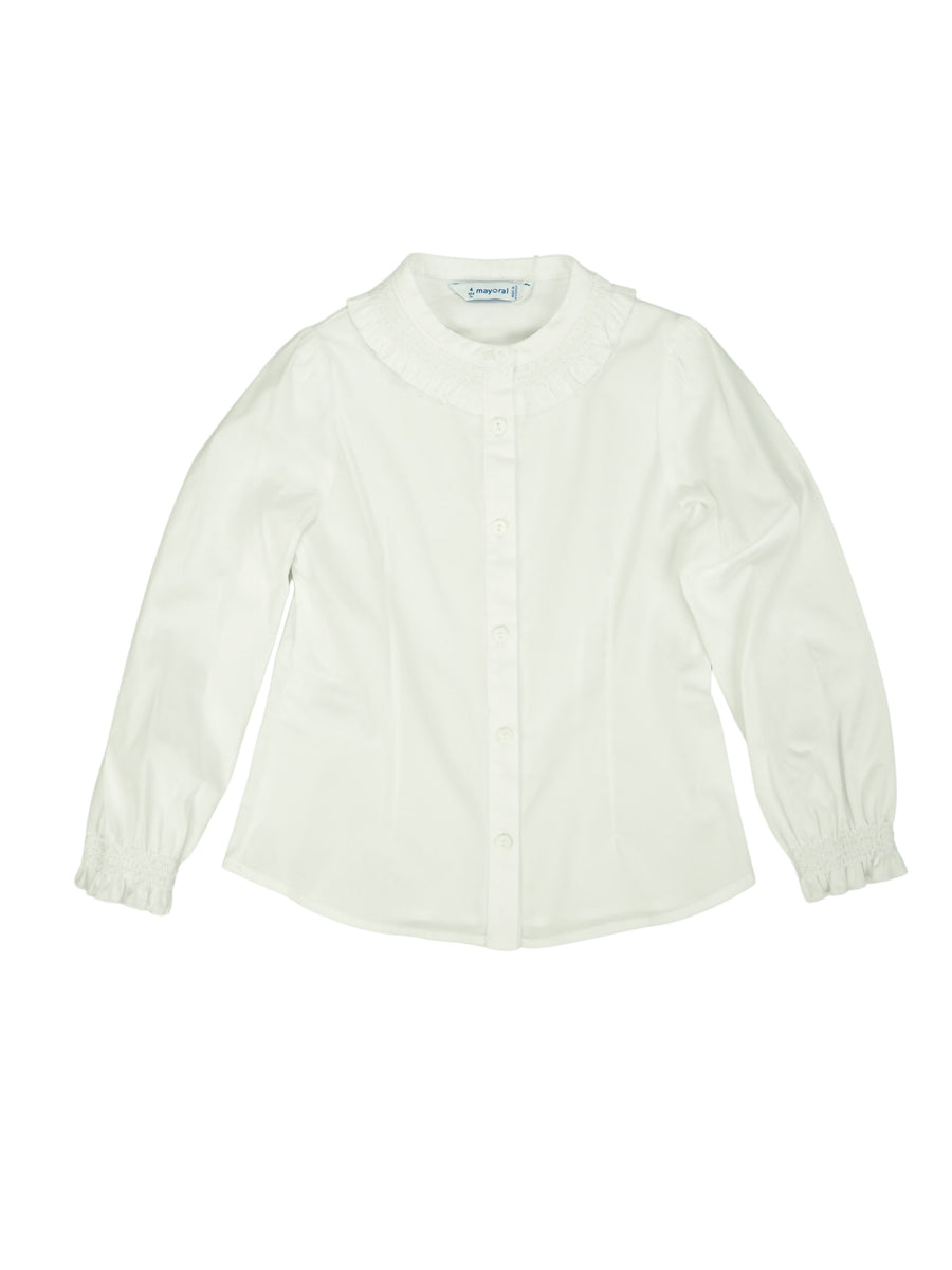 Blusa popelin Branco (Branco)  para Menina - Mayoral
