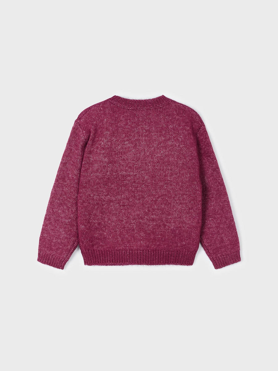 Jersey flores bordadas Morang vig (Bordeaux)  para Menina - Mayoral