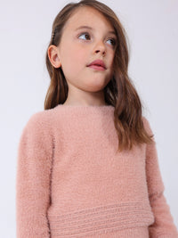 Jersey pelo Nude (Rosa)  para Menina - Mayoral