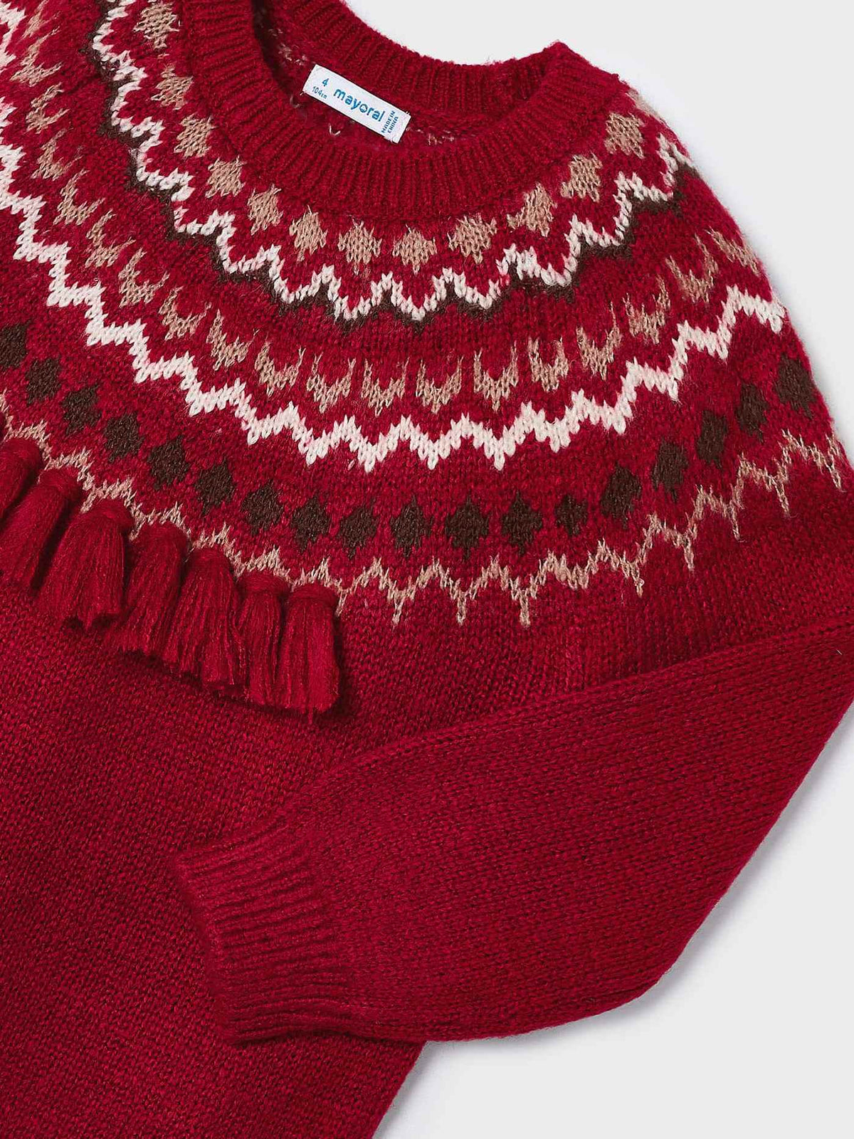 Jersey jacquard Vermelho (Vermelho)  para Menina - Mayoral