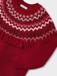 Jersey jacquard Vermelho (Vermelho)  para Menina - Mayoral